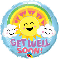 SUNNY SMILES GET WELL SOON 18" PKT IF