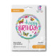 COLOURFUL BUTTERFLIES HAPPY BIRTHDAY 18" PKT