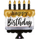 SATIN METALLIC CAKE HAPPY BIRTHDAY GRABO 28" SHAPE G PKT (PRE ORDER)