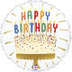CANDLES BIRTHDAY CAKE HAPPY BIRTHDAY GRABO 9" FLAT
