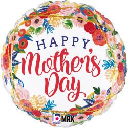 FLORAL GEO HAPPY MOTHER'S DAY GRABO 18" PKT