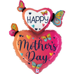 BUTTERFLY HEARTS HAPPY MOTHER'S DAY GRABO 31" SHAPE G PKT