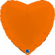 ORANGE MATTE HEART 18" GRABO PKT (PRE ORDER)