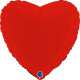 RED MATTE HEART 18" GRABO PKT (PRE ORDER)