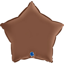 CHOCOLATE SATIN STAR 18" GRABO PKT (PRE ORDER)