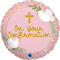 ON YOUR CONFIRMATION PINK GRABO 18" PKT