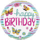 COLOURFUL BUTTERFLIES HAPPY BIRTHDAY GRABO 9" FLAT (PRE ORDER)