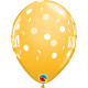 DOTS & SPRINKLES HAPPY BIRTHDAY 11" SPRING LILAC, CARIBBEAN BLUE, ROSE & GOLDENROD (25CT) YGX