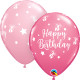 BALLERINA SLIPPERS HAPPY BIRTHDAY 11" PINK & ROSE (25CT) YGX
