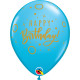 DOTS & SPARKLES HAPPY BIRTHDAY 11" NAVY & ROBIN'S EGG W/GOLD INK (25CT) YGX