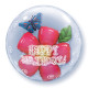 HAPPY BIRTHDAY LEAVES FLOWER 24" DOUBLE BUBBLE YUY (LIMITED STOCK)