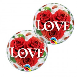 LOVE ROSES 12" AIR-FILLED BUBBLE (10CT)