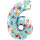 PEPPA PIG NUMBER 6 GRABO SHAPE N26"L 26" PKT