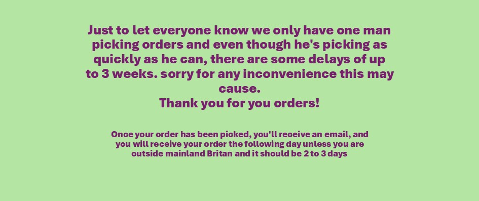 Up to 3 weeks wait!
